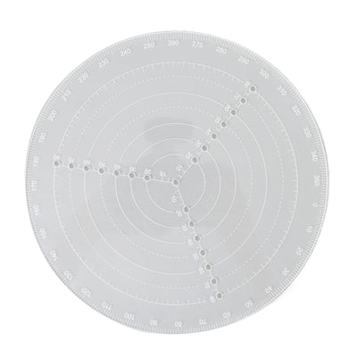 Round Center Finder Acrylic Semi Transparent Compass Drawing Measurement Tools for Woodwork Turning