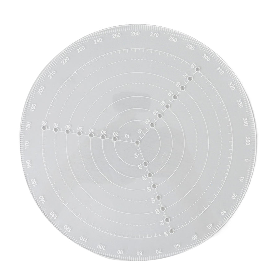 Round Center Finder Acrylic Semi Transparent Compass Drawing Measurement Tools for Woodwork Turning