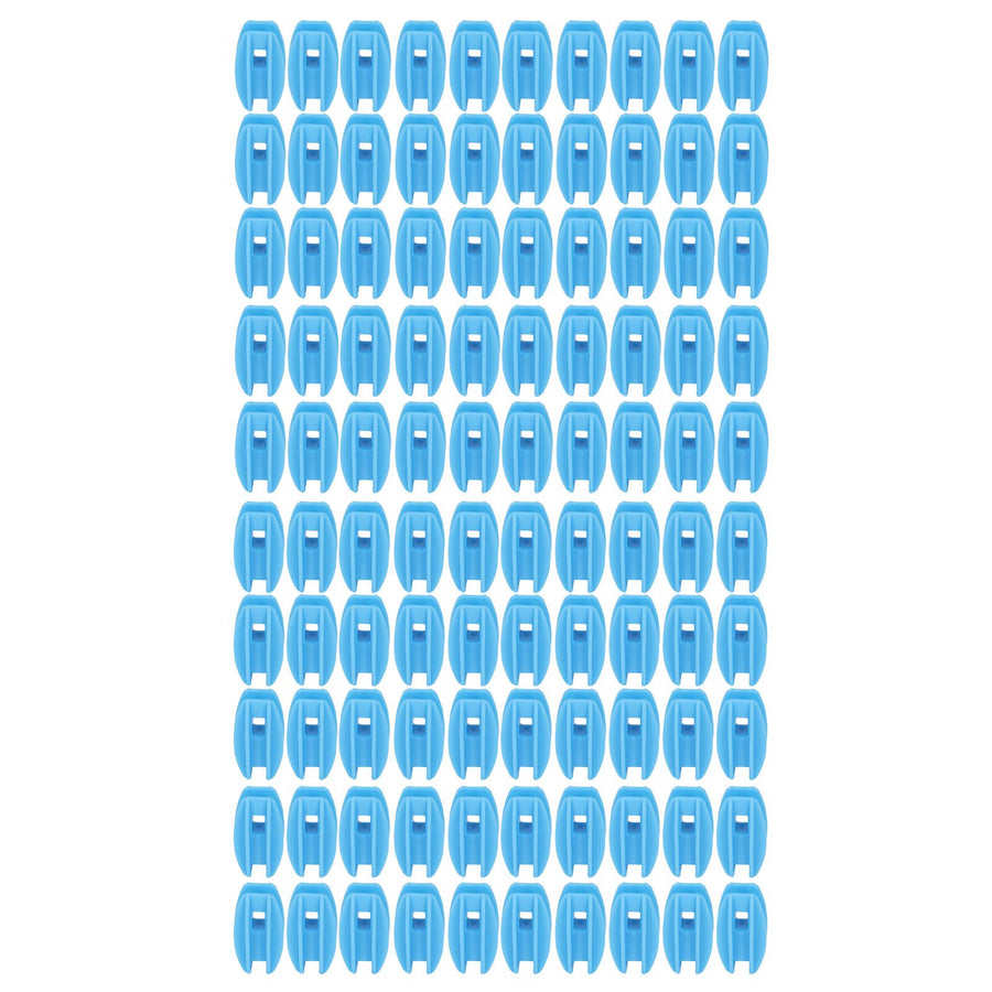 100PCS Electric Fence Insulator Weather Resistant ABS Square Tube Post Insulator for Steel Wire Blue