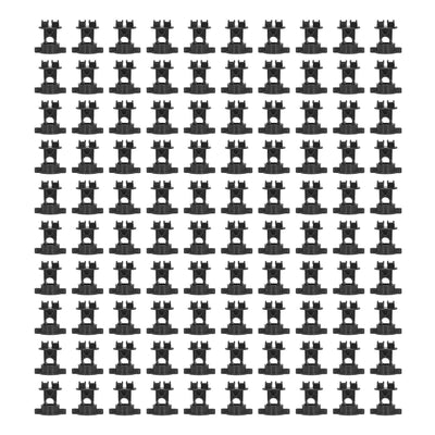 100pcs Insulator ABS 55mm Length 48mm Width Bolt Type Insulators for Electric Fence Agricultural Garden Black