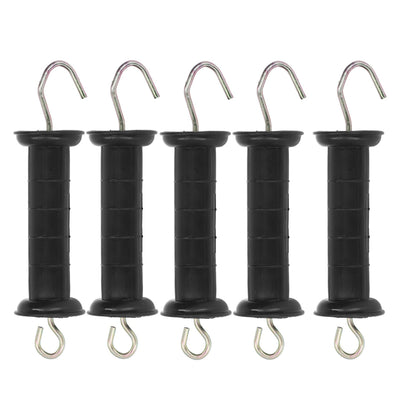 5Pcs Electric Fence Handle Insulated Gate Grip Bar with Metal Hook for Farm Pasture
