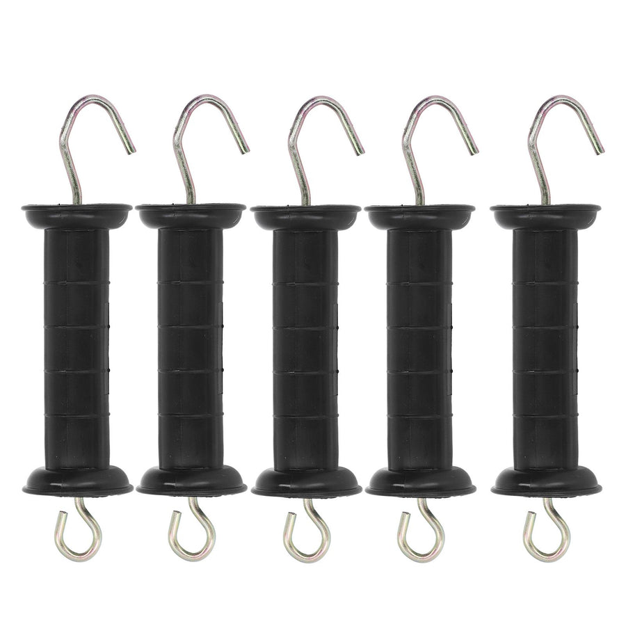 5Pcs Electric Fence Handle Insulated Gate Grip Bar with Metal Hook for Farm Pasture
