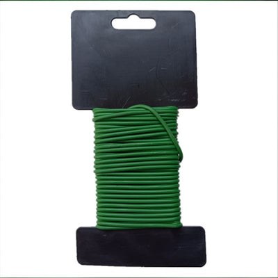 Twist Tie Plant Cable Support Twine Plastic Coated Iron Wire Tool for Garden Horticulture 2.8mm X 20m / 0.11in X 65.62ft