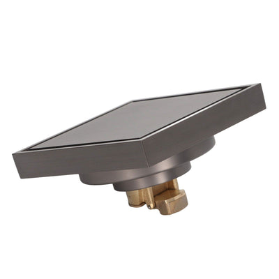 Shallow Water Floor Drain Copper Stainless Steel Odorless Insect Proof Fast Drainage for Bathroom Kitchen Gray