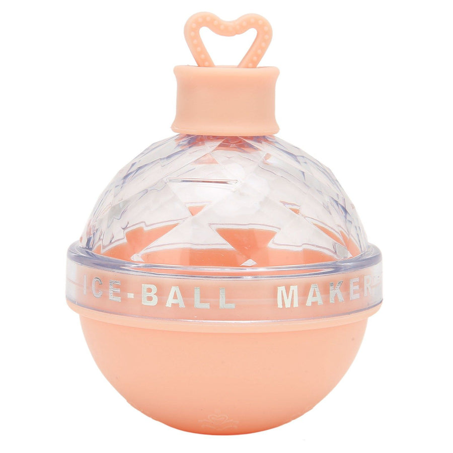 Ice Ball Mould Soft Bottom Cute Shape Round Ice Mold Maker for Wine Coffee Fruit Tea Pink