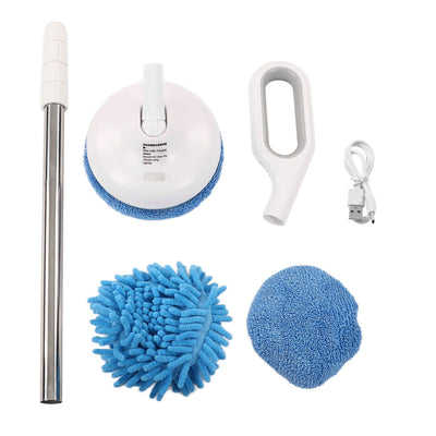 Cordless Electric Spin Scrubber 8.5W 5V 2A USB Charging Waterproof Retractable Electric Window Cleaning Brush for Car White