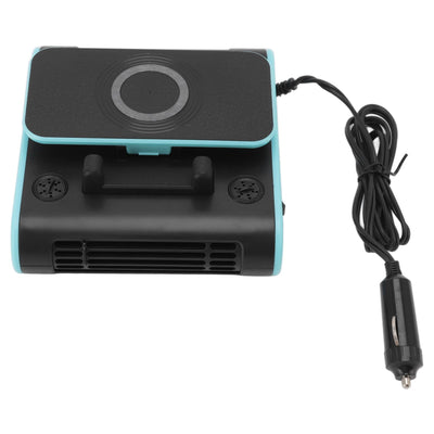 4 in 1 Car Fan ABS 5V Multifunctional Wireless Charger Scented Piece Car Temporary Parking Number Plate Phone Bracket 24V