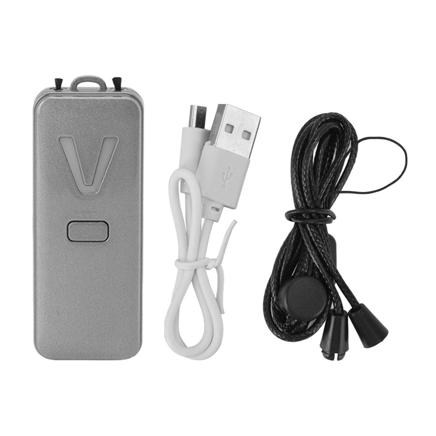 Wearable Air Purifier Multifunction Rechargeable Mini Portable Negative Ion Generator for Indoor Outdoor Metal Silver