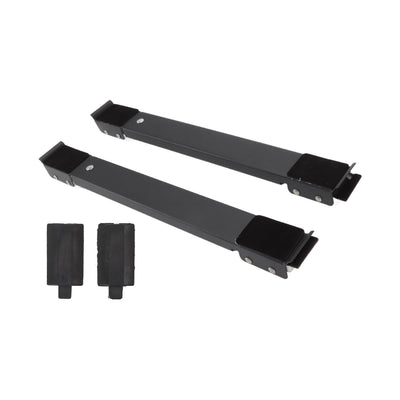 2pcs Furniture Appliance Roller Steel 300kg Load Bearing Stretchable Machine Moving Base for Dishwasher Black