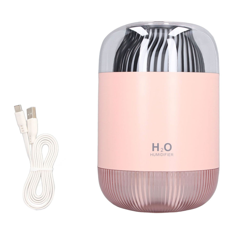 1000ml Air Humidifier Double Spray with Night Light USB Charging Mist Vaporizer for Home Pink