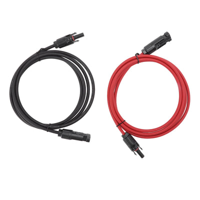 Solar Panel PV Cable Black Red Solar Panel Extension Cable with Male and Female Connectors 2m