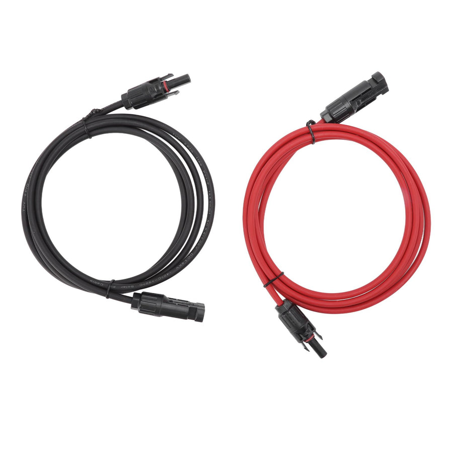 Solar Panel PV Cable Black Red Solar Panel Extension Cable with Male and Female Connectors 2m