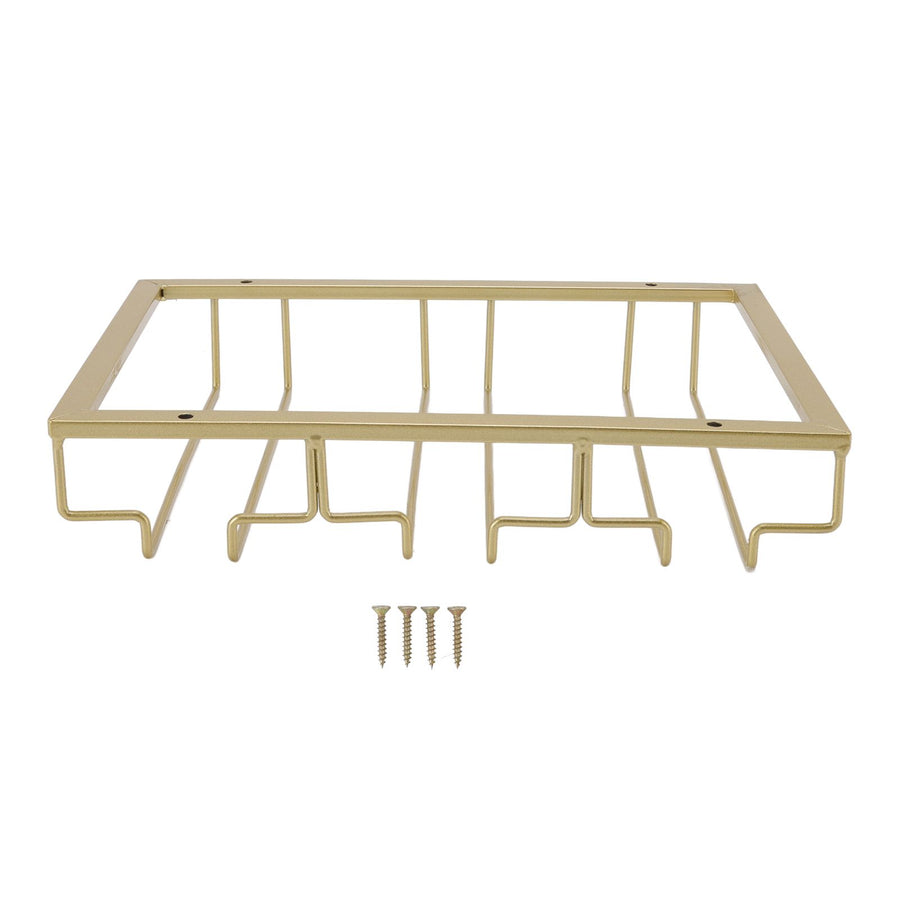 Iron Art Upside Down Wine Glass Holder European Style Hanging Wine Glass Rack Under Cabinet Gold