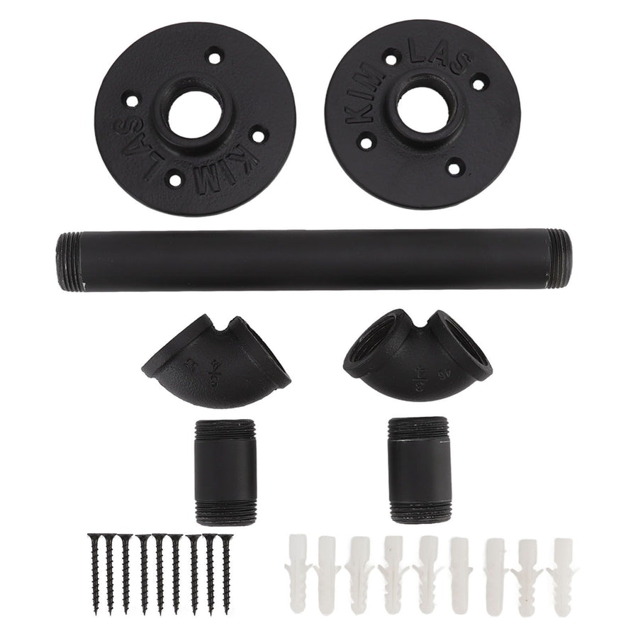 Door Pull Handle Simple Industrial Retro European Style Black Iron Decorative Practical Barn Door Handle for Home