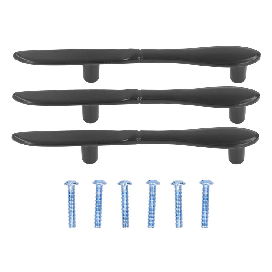 3Set Door Handles Thickened Cutlery Tableware Shaped Cabinet Pulls for Drawer Wardrobe Bookshelves Black Knife