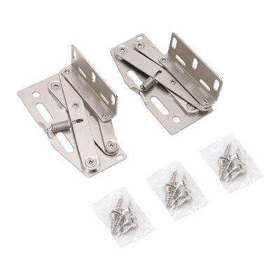 2 Sets Cabinet Door Hinges 45 Degrees Down Flip Door Scissor Spring Hinge Furniture Hardware Accessories