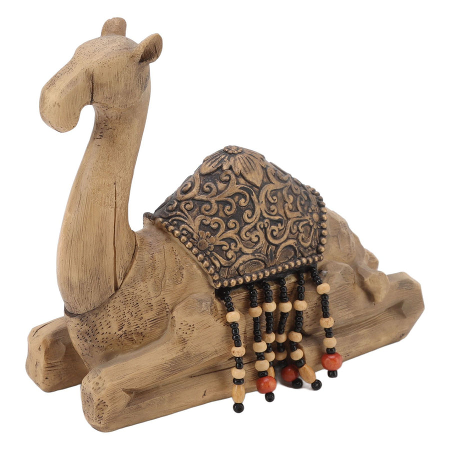 Camel Statue Durable Resin Flat Bottom Retro Style Exquisite Luster Camel Ornament for Home Office Decoration
