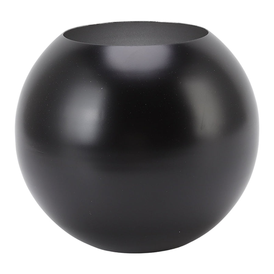 Round Vase Nordic Style Modern Stainless Steel Small Flower Vase Ornament Living Room Office Table Decoration Matte Black