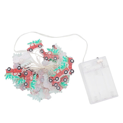 Christmas Tree Farmhouse Truck String Lights Lightweight Christmas Red Truck Fairy Lights for Christmas Decoration