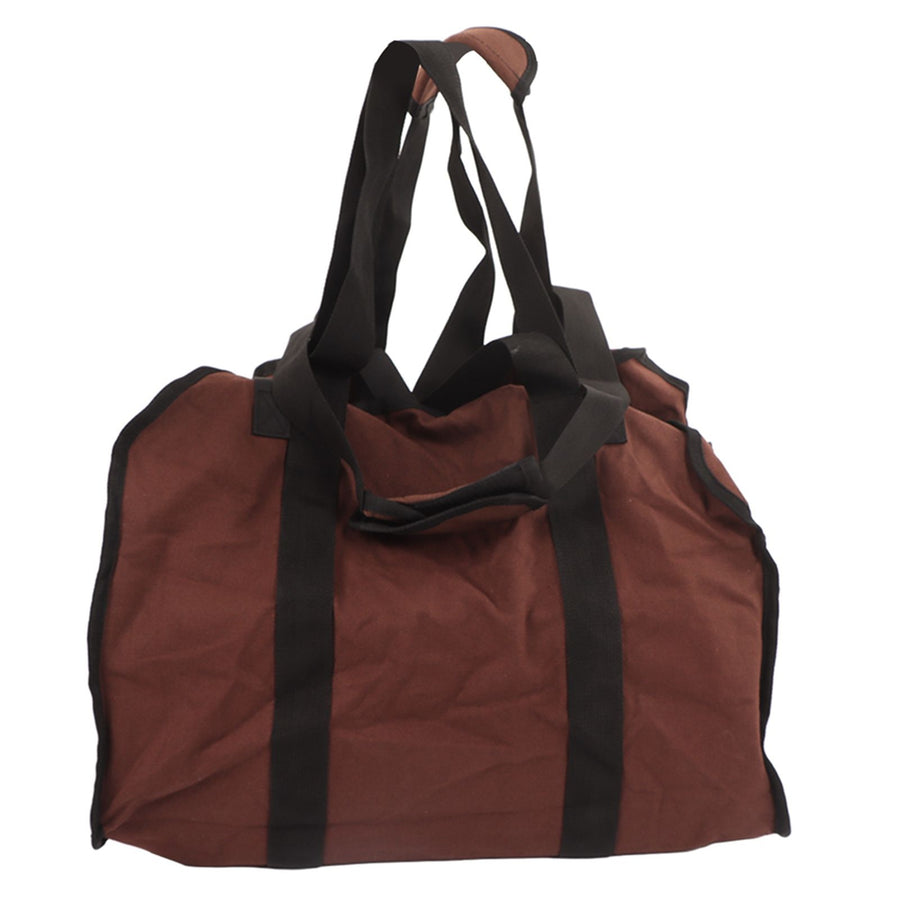 Firewood Bag Large Capacity Heavy Duty Wearable Canvas Outdoor Firewood Carrier for Camping Picnics BBQ