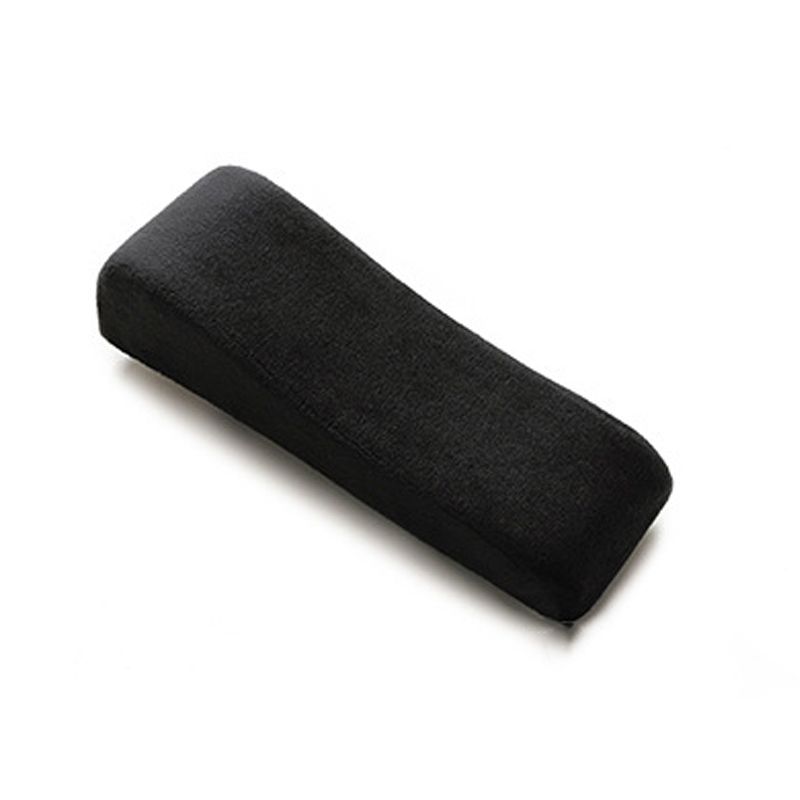 Ergonomic Chair Armrest Pads Gaming Chair Armrest Cushions Elbow Pillow Curved Model for Computer Wheelchair Black Flannel Front 6cm Back 3cm