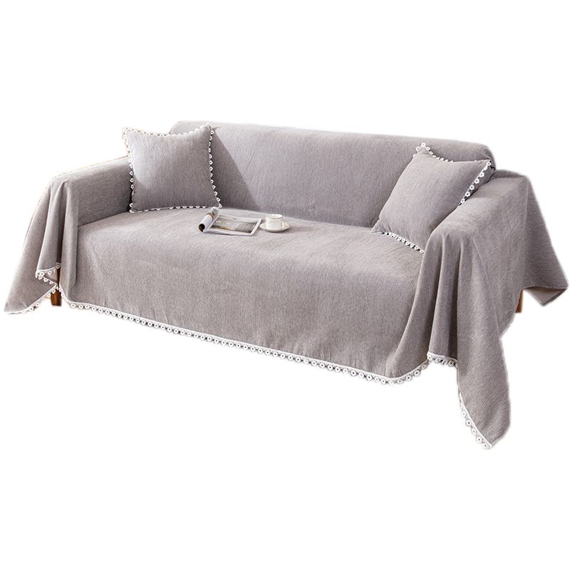 Sofa Cover Chenille Nylon Multipurpose Machine Washable Couch Slipcover for All Seasons gray 180x300cm/1.97x3.28yd