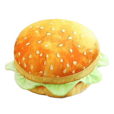 Hamburger Throw Pillow Multi Purpose Plush and PP Cotton Back Pillow for Valentine's Day Birthday Gift Toy Type 1 40cm/15.7in