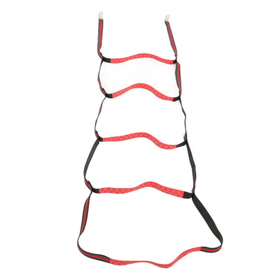 Boat Marine Rope Ladder Boarding Rope Ladder for Inflatable Boat Kayak Motorboat Canoeing Red 5 Stairs