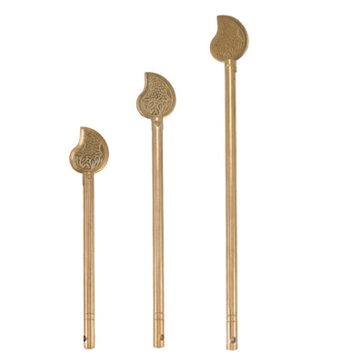 3PCS Cabinet Key Latch Leaf Shaped Cabinet Locking Pin Brass Chinese Latch Bolt for Home Furniture