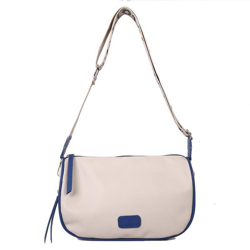 Women One Shoulder Messenger Bag Fashionable Simple Pure Color Bag Ladies Casual Bags Blue