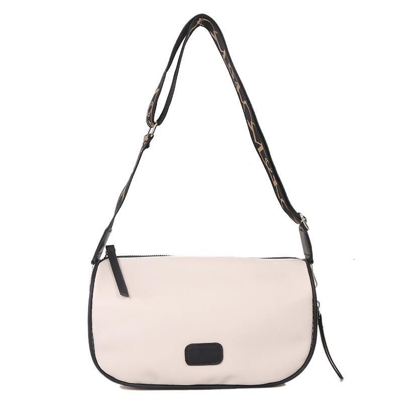 Women One Shoulder Messenger Bag Fashionable Simple Pure Color Bag Ladies Casual Bags Black