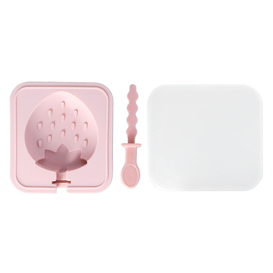 Popsicle Molds Reusable Stackable DIY Silicone Ice Cream Popsicle Cakesickle Molds Kitchen Tools with Lid Stick Strawberry