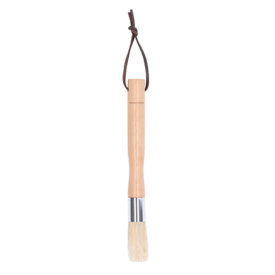 Coffee Grinder Cleaning Brush with Beech Handle Pig Hair Powder Cleaning Brush with Strap for Cafe