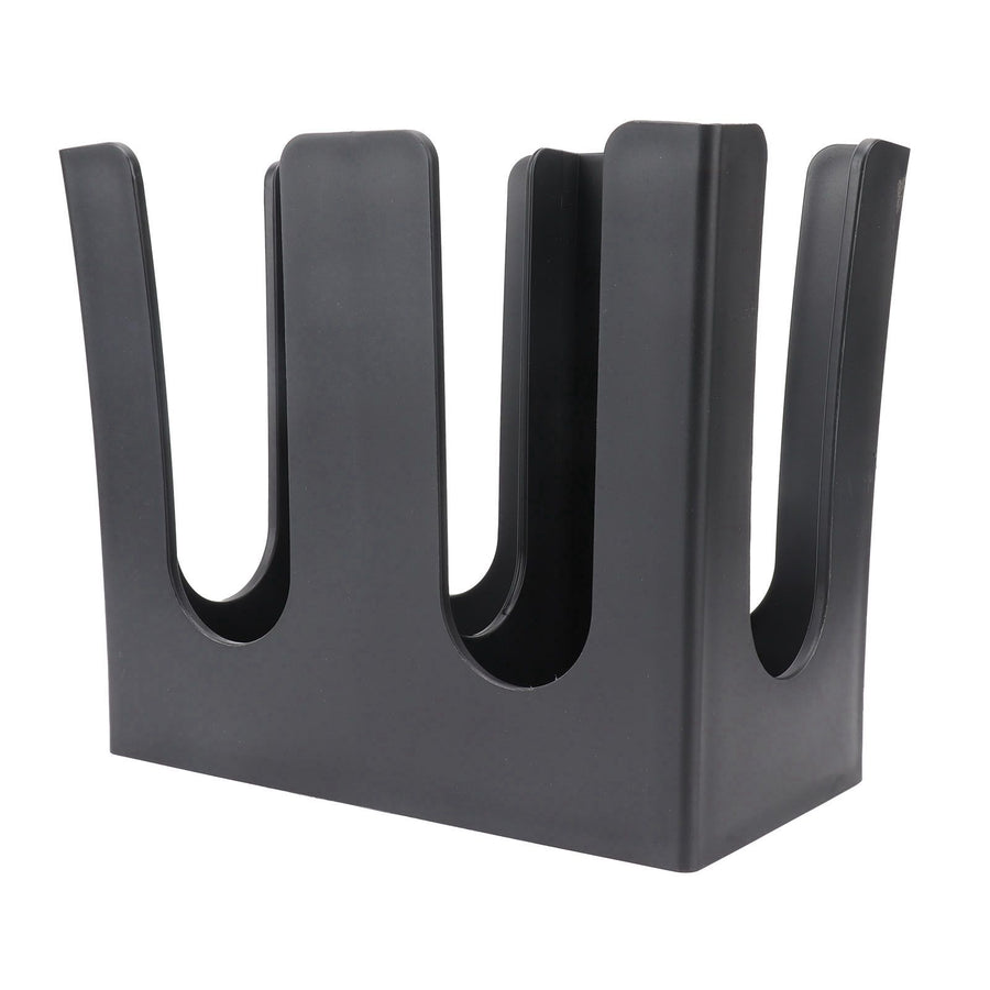Cup and Lid Holder Plastic Straight 2 Compartments Black Paper Cup Holder Organizer for Disposable Cup Tea Shop