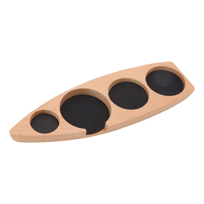 Wooden Coffee Tamper Holder Coffee Tamper Mat Stand Coffee Maker Support Storage Base Beech Small for 51mm/2.0in 53mm/2.1in