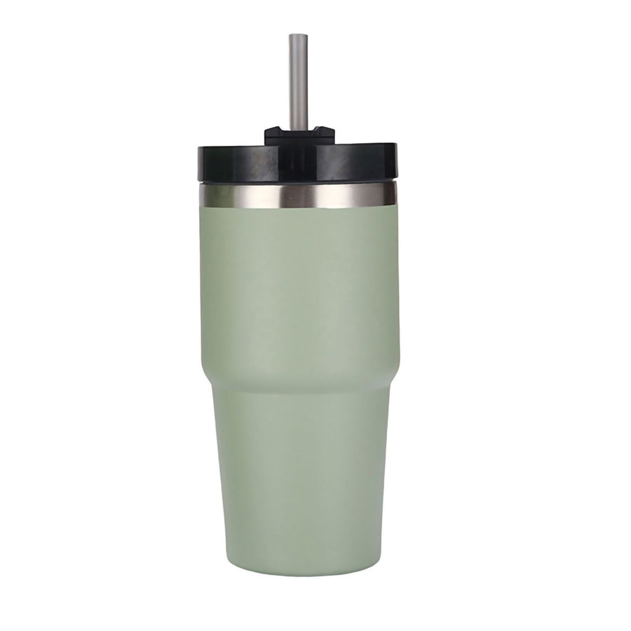 Stainless Steel Vacuum Insulated Tumbler with Straw Polished Glossy Keeps Hot Cold Car Vacuum Insulated Cup Green 20oz