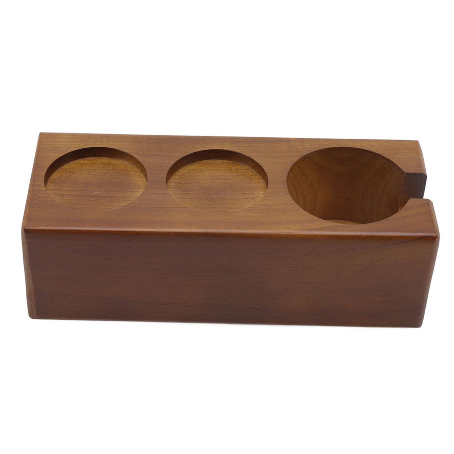 Coffee Filter Tamper Holder Beech Environmental Protection Coffee Tamper Station Base for Home Bar Cafe Brown