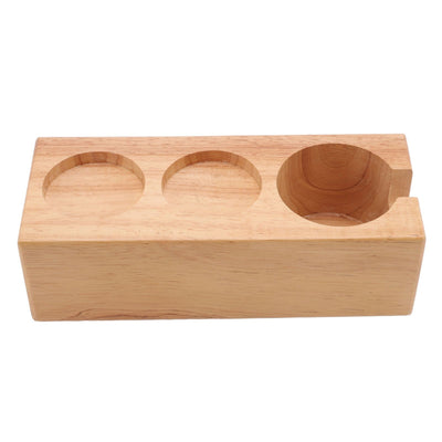 Coffee Filter Tamper Holder Beech Environmental Protection Coffee Tamper Station Base for Home Bar Cafe Wood Color
