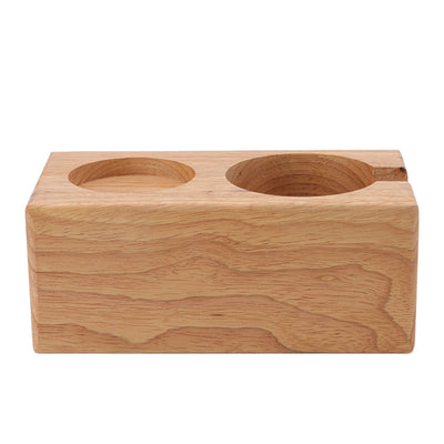 Coffee Tamper Holder Beech Distributor Storage Rack Coffee Bar Accessories for 58mm Tamper Wood Color