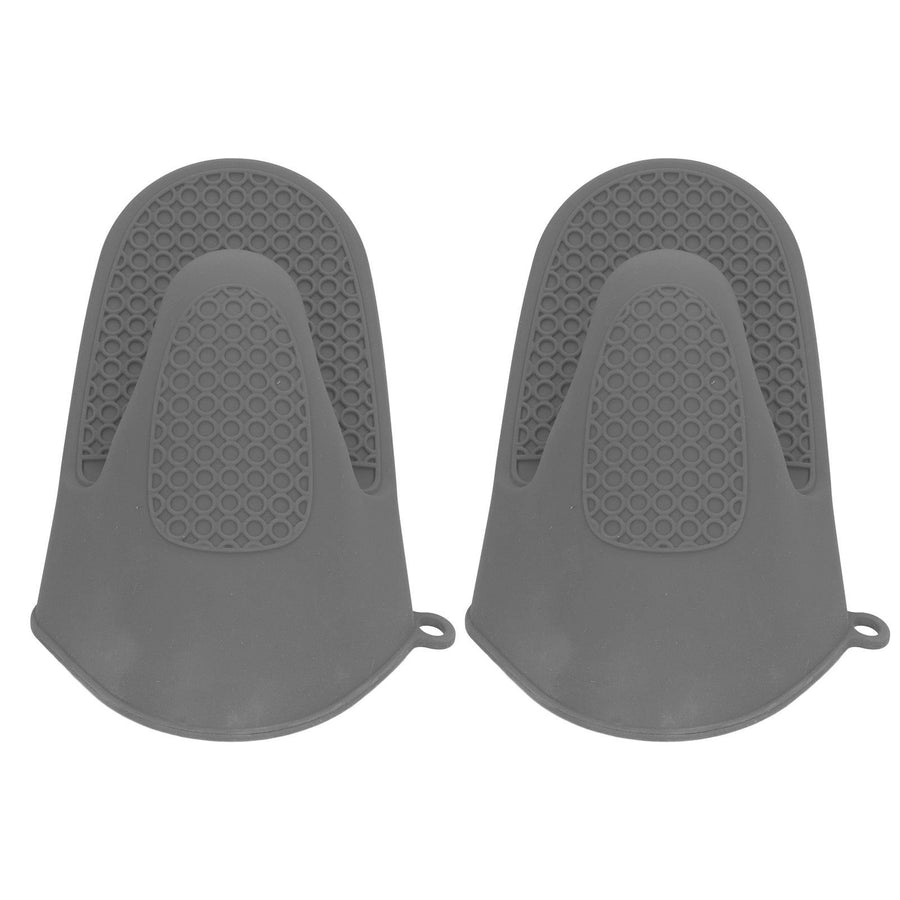 2pcs Oven Mitts Mini Silicone Thickened Anti Scalding Cooking Pinch Mitts for Kitchen Grey