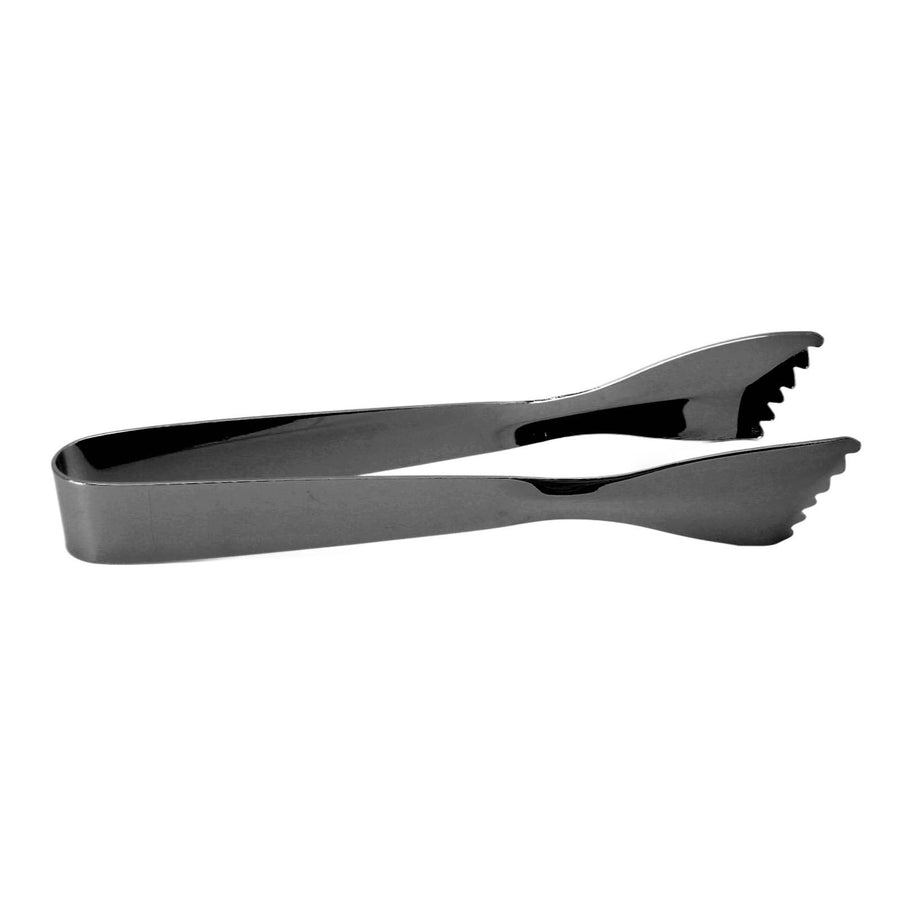 Ice Tongs Food Grade Thicken Stainless Steel Prevents Slipping Sugar Food Tweezers for Home Kitchen Bar Black Plated