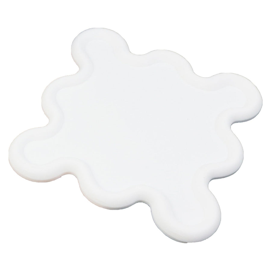 Cup Mat PVC Irregular Shape Heat Resisting Waterproof Household Bowl Mat for Kitchen White