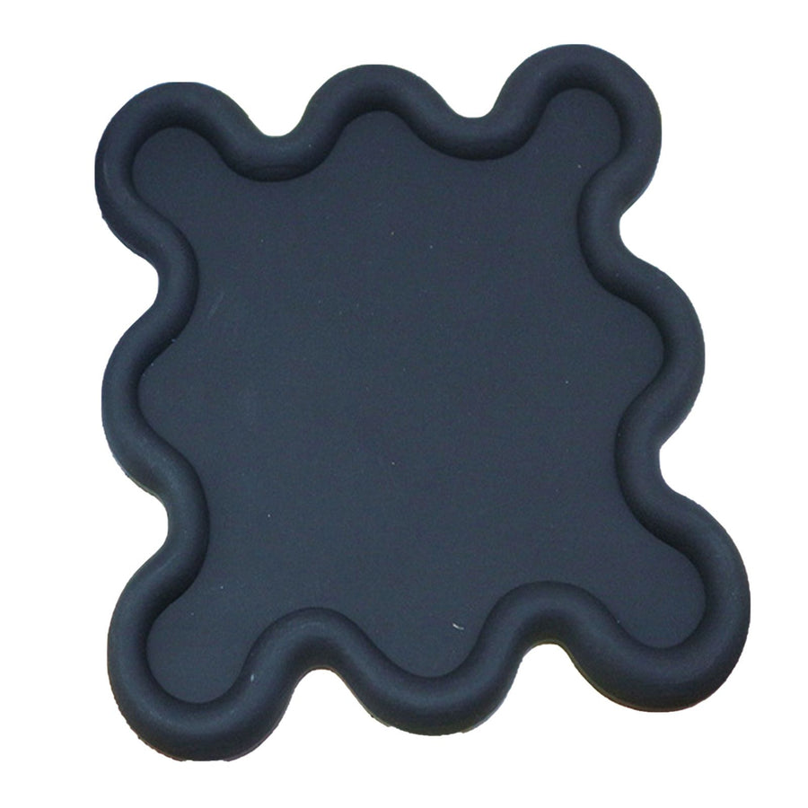 Cup Mat PVC Irregular Shape Heat Resisting Waterproof Household Bowl Mat for Kitchen Black