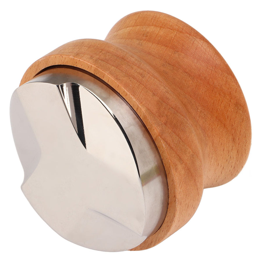 Coffee Distributor Coffee Hand Tamper Adjustable Depth Coffee Leveler Tool with Beech Handle 53mm/2.1in