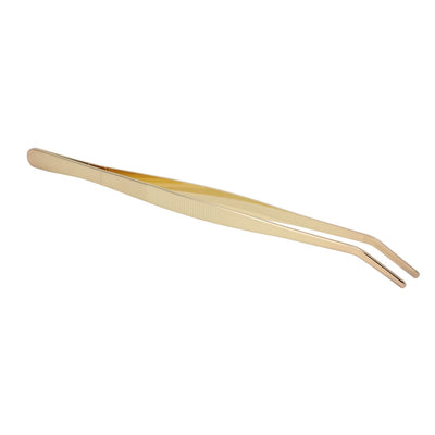 Bar Bent Tip Tweezers Stainless Steel Thicken Kitchen Culinary Tweezer Tongs for Sugar Cubes Ice Cubes Lemon Slices