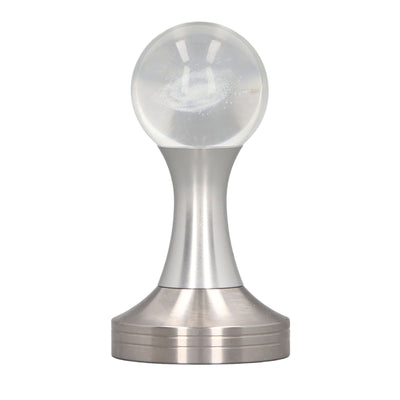 Coffee Tamper Food Grade Stainless Steel Crystal Ball Coffee Powder Hammer for Kitchen Shop Silver Pillar 51mm/2in