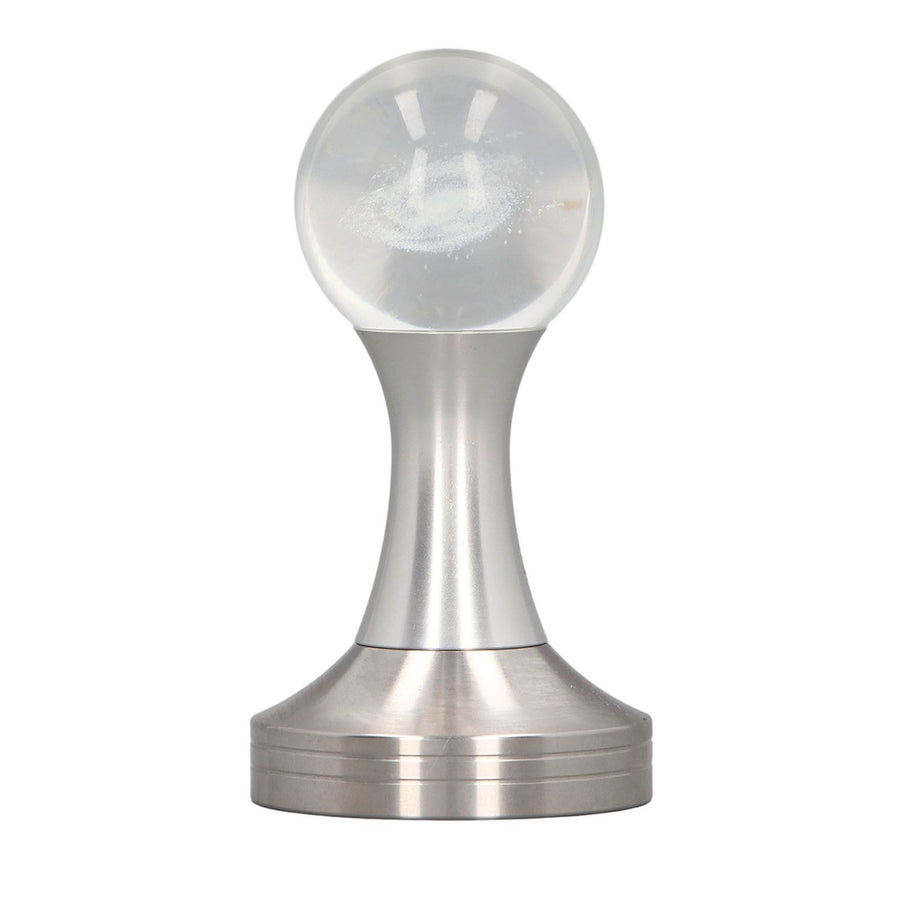 Coffee Tamper Food Grade Stainless Steel Crystal Ball Coffee Powder Hammer for Kitchen Shop Silver Pillar 51mm/2in