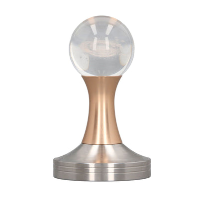 Coffee Tamper Food Grade Stainless Steel Crystal Ball Coffee Powder Hammer for Kitchen Shop Gold Pillar 58mm/2.3in