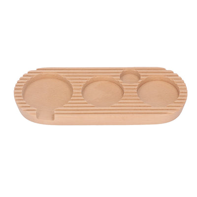 Coffee Tamper Holder Multifunction 4 Slots Wood Coffee Filter Tamper Stand for Coffee Making S: Applicable 51mm/2.01in, 53mm/2.09in