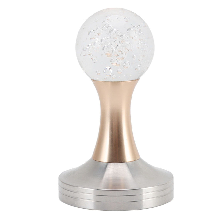 Crystal Ball Coffee Powder Tamper Stainless Steel Base Coffee Press Hammer for Kitchen Cafe Gold Pillar 53mm / 2.1in